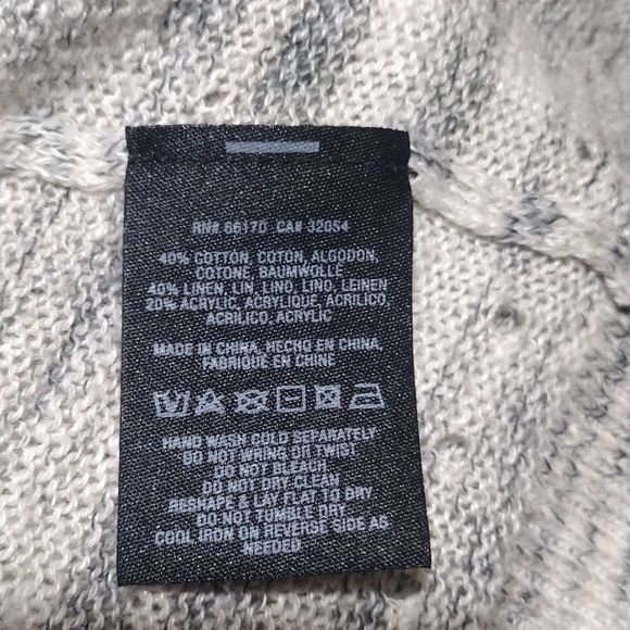 Michael Stars Cardigan Long Light Weight with Pockets Gray White Tan Size XS - Picture 6 of 7